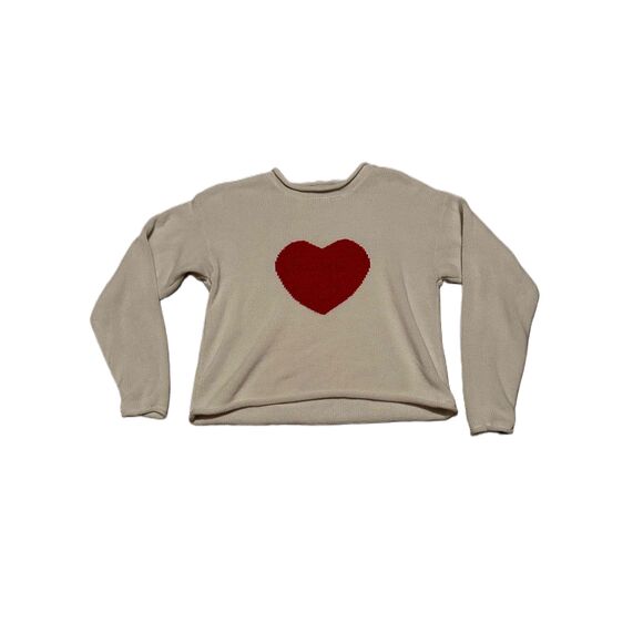 NorthStyle Sweaters - NorthStyle Womens Heart Pattern Long Sleeve Pullover Sweater Size Large